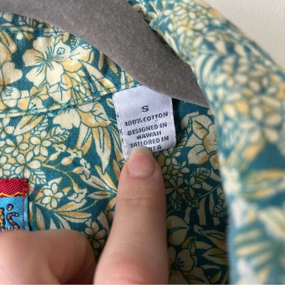 Reyn Spooner Joe Kealuha’s Vintage Floral Hawaiian Green Shirt aloha men’s small - Picture 4 of 13